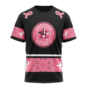 Houston Astros Specialized Design In Classic Style With Paisley! In October We Wear Pink Breast Cancer Unisex T-Shirt