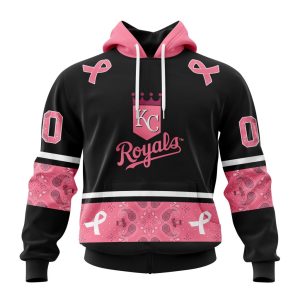 Kansas City Royals Specialized Design In Classic Style With Paisley! In October We Wear Pink Breast Cancer Unisex Pullover Hoodie