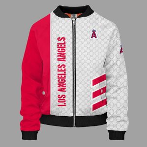 Los Angeles Angels Red Bomber Jacket Gucci Luxury Jacket TBJ4371