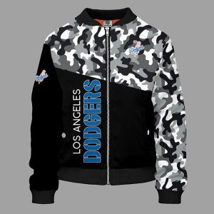 Los Angeles Dodgers Camouflage Blue Bomber Jacket TBJ4375