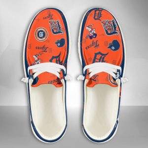 MLB Detroit Tigers Hey Dude Shoes Wally Lace Up Loafers Moccasin Slippers HDS2463