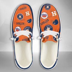 MLB Houston Astros Hey Dude Shoes Wally Lace Up Loafers Moccasin Slippers HDS2717