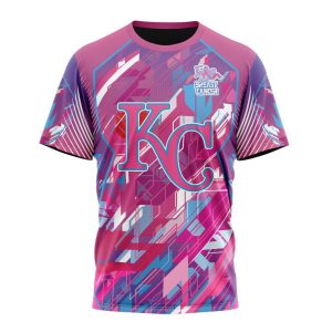 MLB Kansas City Royals Specialized Design I Pink I Can! Fearless Again Breast Cancer Unisex T-Shirt