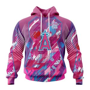 MLB Los Angeles Angels Of Anaheim Specialized Design I Pink I Can! Fearless Again Breast Cancer Unisex Pullover Hoodie