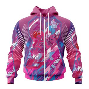 MLB Oakland Athletics Mix Grateful Dead Specialized Design I Pink I Can! Fearless Again Breast Cancer Unisex Zip Hoodie