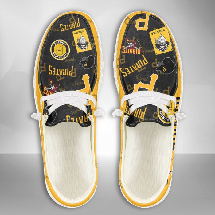 MLB Pittsburgh Pirates Hey Dude Shoes Wally Lace Up Loafers Moccasin Slippers HDS2707