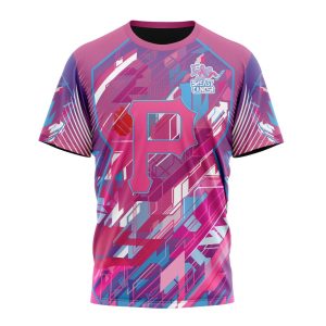 MLB Pittsburgh Pirates Specialized Design I Pink I Can! Fearless Again Breast Cancer Unisex T-Shirt