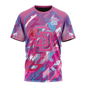 MLB San Diego Padres Specialized Design I Pink I Can! Fearless Again Breast Cancer Unisex T-Shirt