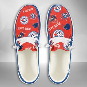 MLB Toronto Blue Jays Hey Dude Shoes Wally Lace Up Loafers Moccasin Slippers HDS1322