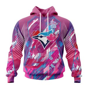 MLB Toronto Blue Jays Specialized Design I Pink I Can! Fearless Again Breast Cancer Unisex Pullover Hoodie
