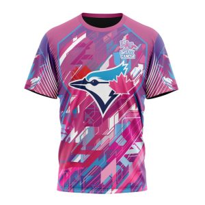 MLB Toronto Blue Jays Specialized Design I Pink I Can! Fearless Again Breast Cancer Unisex T-Shirt