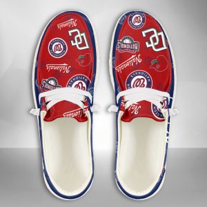 MLB Washington Nationals Hey Dude Shoes Wally Lace Up Loafers Moccasin Slippers HDS2206