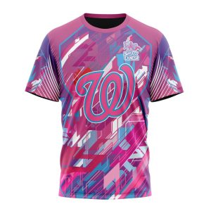 MLB Washington Nationals Specialized Design I Pink I Can! Fearless Again Breast Cancer Unisex T-Shirt