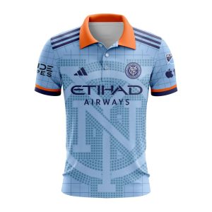 MLS New York City FC 2023 Home The Interboro Custom Polo Shirt Golf Shirt