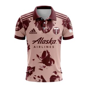 MLS Portland Timbers 2023 Away Heritage Rose Custom Polo Shirt Golf Shirt