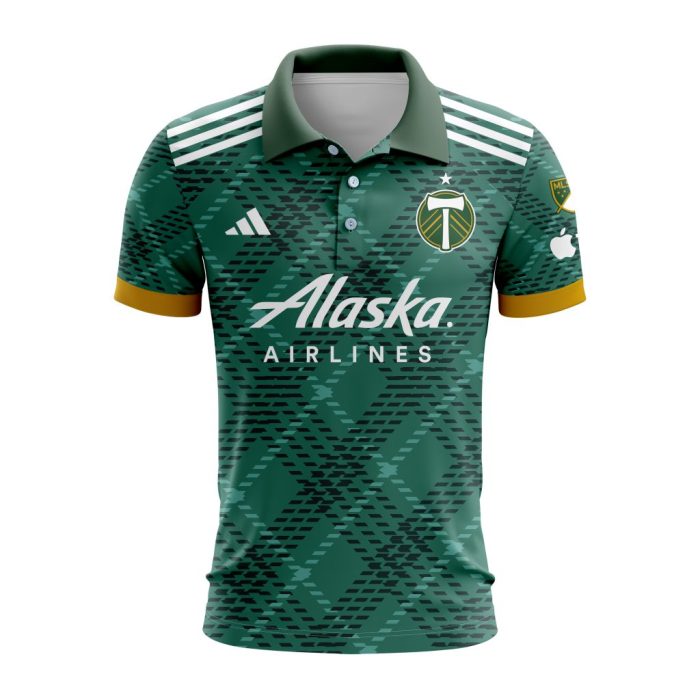 MLS Portland Timbers 2023 Home Portland Plaid Custom Polo Shirt Golf Shirt