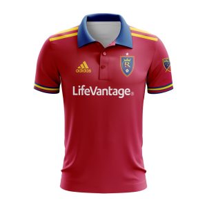 MLS Real Salt Lake 2023 Home The Believe Kit Custom Polo Shirt Golf Shirt