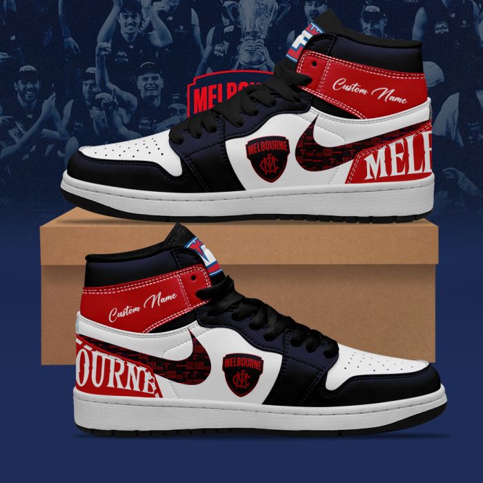 Melbourne Demons AFL Personalized AJ1 Nike Sneakers High Top Shoes