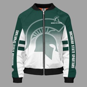 Michigan State Spartans Green Bomber Jacket TBJ4489