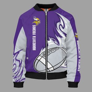 Minnesota Vikings Violet Bomber Jacket TBJ4670