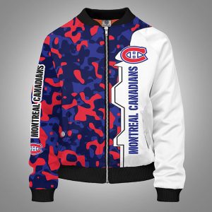 Montreal Canadians Camouflage Red Bomber Jacket TBJ4898