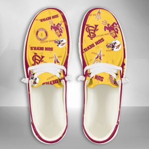 NCAA Arizona State Sun Devils Hey Dude Shoes Wally Lace Up Loafers Moccasin Slippers HDS2304