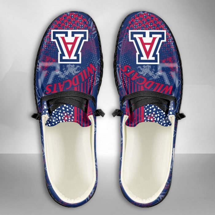 NCAA Arizona Wildcats Hey Dude Shoes Wally Lace Up Loafers Moccasin Slippers HDS1625