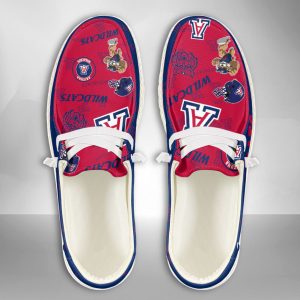 NCAA Arizona Wildcats Hey Dude Shoes Wally Lace Up Loafers Moccasin Slippers HDS2647