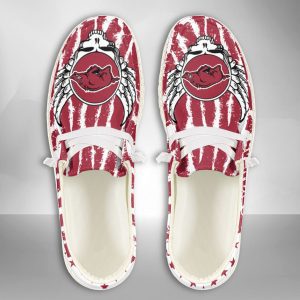 NCAA Arkansas Razorbacks Hey Dude Shoes Wally Lace Up Loafers Moccasin Slippers HDS1272