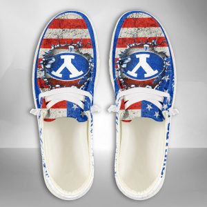 NCAA BYU Cougars Hey Dude Shoes Wally Lace Up Loafers Moccasin Slippers HDS2189