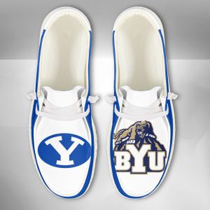 NCAA BYU Cougars Hey Dude Shoes Wally Lace Up Loafers Moccasin Slippers HDS2314