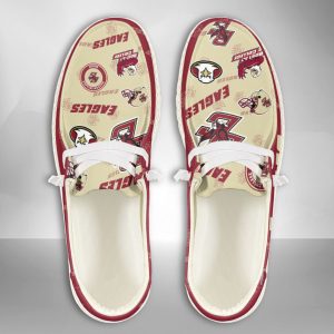 NCAA Boston College Eagles Hey Dude Shoes Wally Lace Up Loafers Moccasin Slippers HDS1166