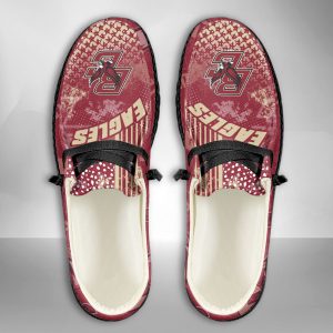 NCAA Boston College Eagles Hey Dude Shoes Wally Lace Up Loafers Moccasin Slippers HDS2317