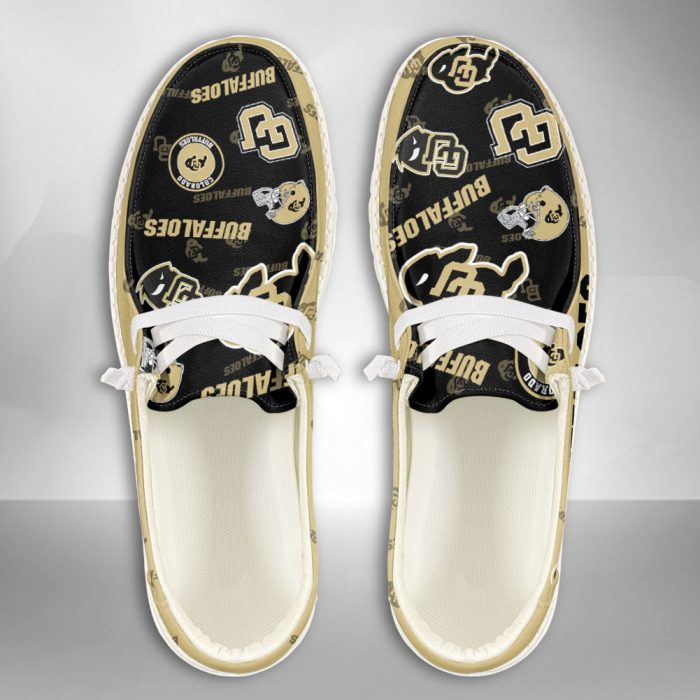NCAA Colorado Buffaloes Hey Dude Shoes Wally Lace Up Loafers Moccasin Slippers HDS2037