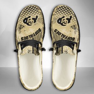 NCAA Colorado Buffaloes Hey Dude Shoes Wally Lace Up Loafers Moccasin Slippers HDS3054