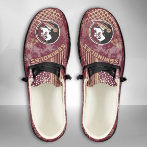 NCAA Florida State Seminoles Hey Dude Shoes Wally Lace Up Loafers Moccasin Slippers HDS2104
