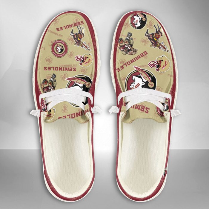NCAA Florida State Seminoles Hey Dude Shoes Wally Lace Up Loafers Moccasin Slippers HDS2153