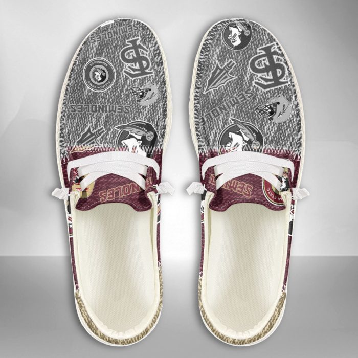 NCAA Florida State Seminoles Hey Dude Shoes Wally Lace Up Loafers Moccasin Slippers HDS2247