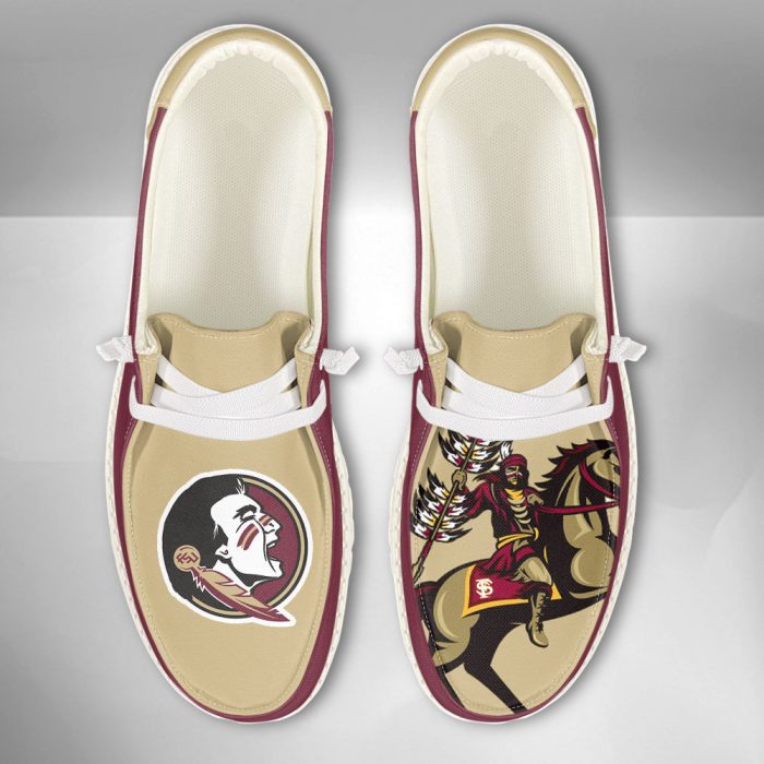 NCAA Florida State Seminoles Hey Dude Shoes Wally Lace Up Loafers Moccasin Slippers HDS2311