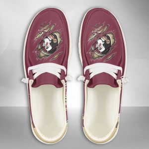 NCAA Florida State Seminoles Hey Dude Shoes Wally Lace Up Loafers Moccasin Slippers HDS2473