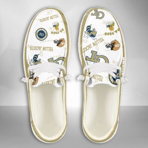 NCAA Georgia Tech Yellow Jackets Hey Dude Shoes Wally Lace Up Loafers Moccasin Slippers HDS3117