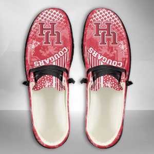 NCAA Houston Cougars Hey Dude Shoes Wally Lace Up Loafers Moccasin Slippers HDS3056