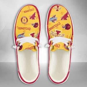 NCAA Iowa State Cyclones Hey Dude Shoes Wally Lace Up Loafers Moccasin Slippers HDS2032