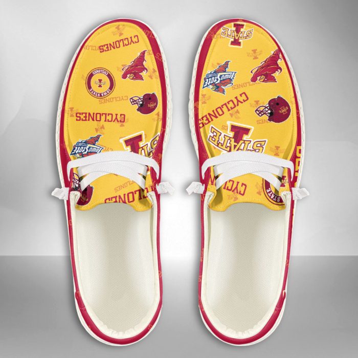 NCAA Iowa State Cyclones Hey Dude Shoes Wally Lace Up Loafers Moccasin Slippers HDS3114