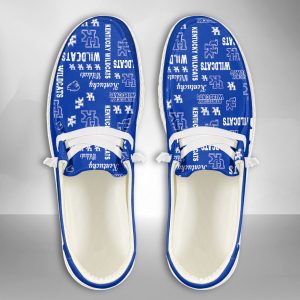 NCAA Kentucky Wildcats Hey Dude Shoes Wally Lace Up Loafers Moccasin Slippers HDS2876