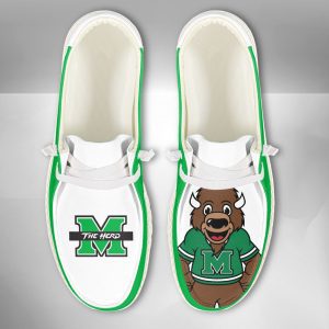 NCAA Marshall Thundering Herd Hey Dude Shoes Wally Lace Up Loafers Moccasin Slippers HDS1596