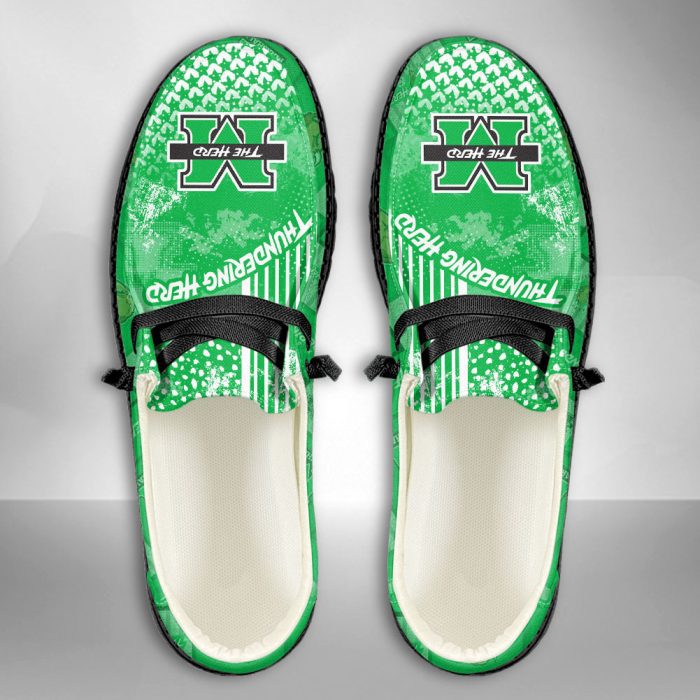 NCAA Marshall Thundering Herd Hey Dude Shoes Wally Lace Up Loafers Moccasin Slippers HDS2219