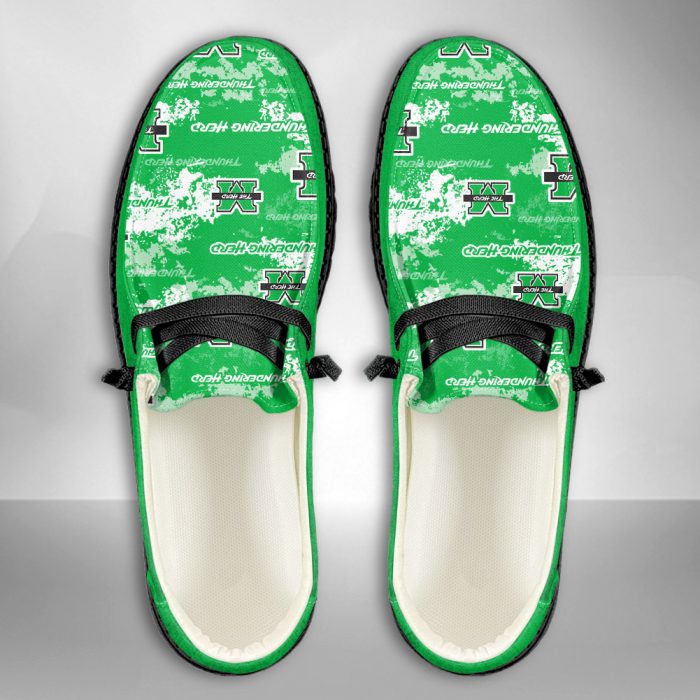 NCAA Marshall Thundering Herd Hey Dude Shoes Wally Lace Up Loafers Moccasin Slippers HDS2677