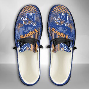 NCAA Memphis Tigers Hey Dude Shoes Wally Lace Up Loafers Moccasin Slippers HDS3051