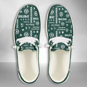 NCAA Michigan State Spartans Hey Dude Shoes Wally Lace Up Loafers Moccasin Slippers HDS2136